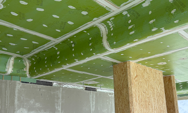 吊顶预埋分缝线-甩弯工艺